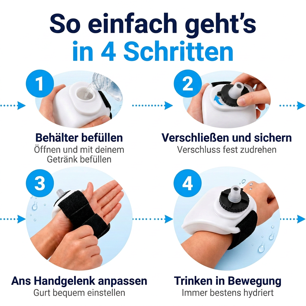 Trinkflasche fürs Handgelenk
