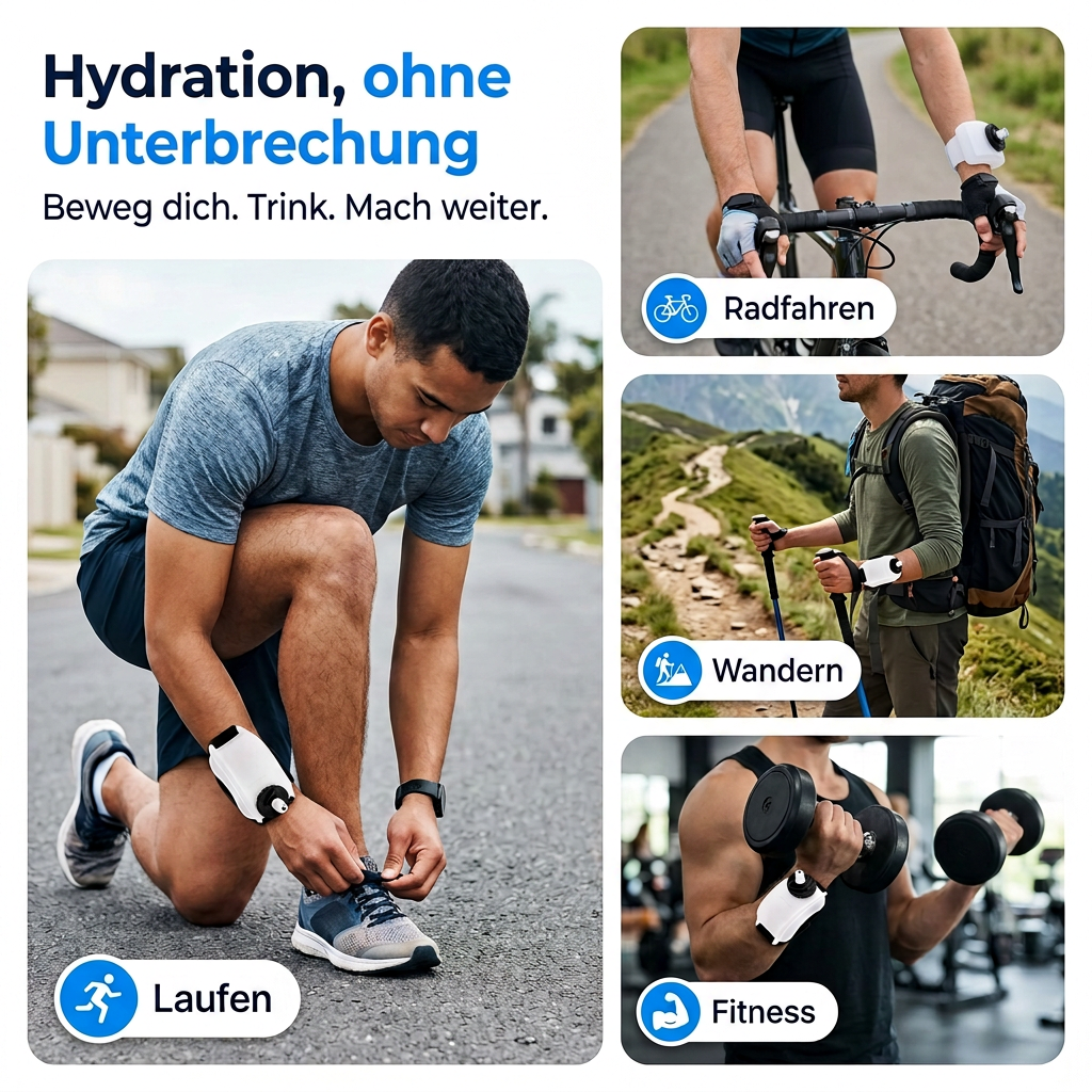 Trinkflasche fürs Handgelenk